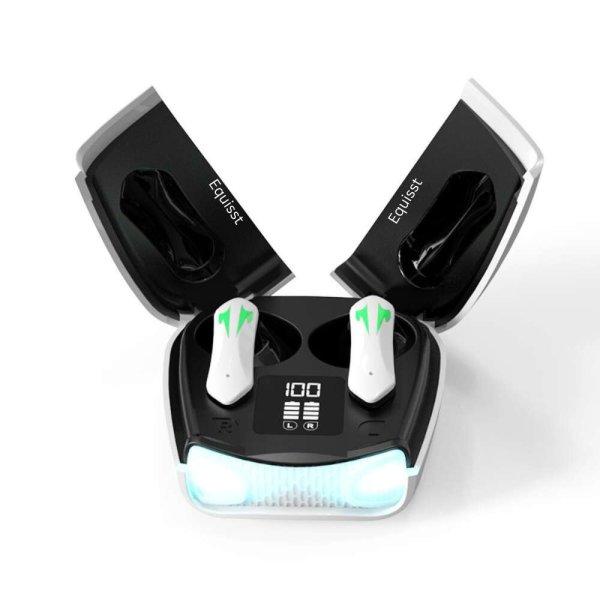 Equisst® X16PRO vezeték nélküli audio játék fejhallgató, Bluetooth, 5.3,
HD mikrofon, érintésvezérlés, digitális kijelző, zajszűrés, RGB LED,
IPX5, játék-zene mód, HIFI sztereó, 4-6 óra akkum