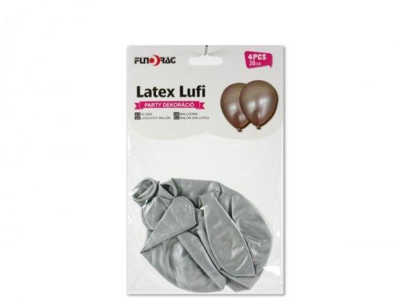 Lufi ezüst metál 30 cm, 4 db/csomag