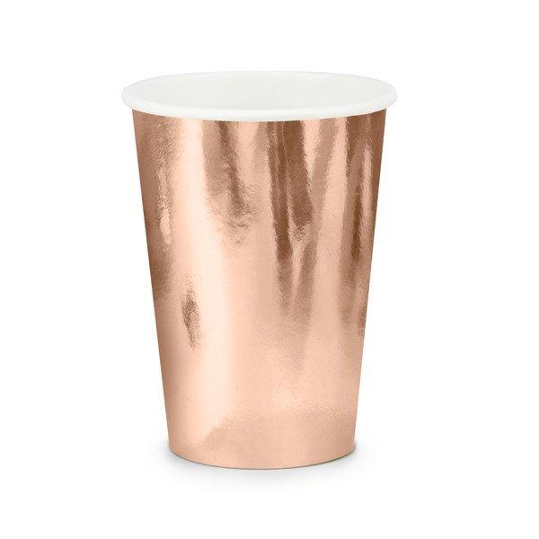 Papírpohár rose gold színű 2,2 dl, 6 db/csomag
