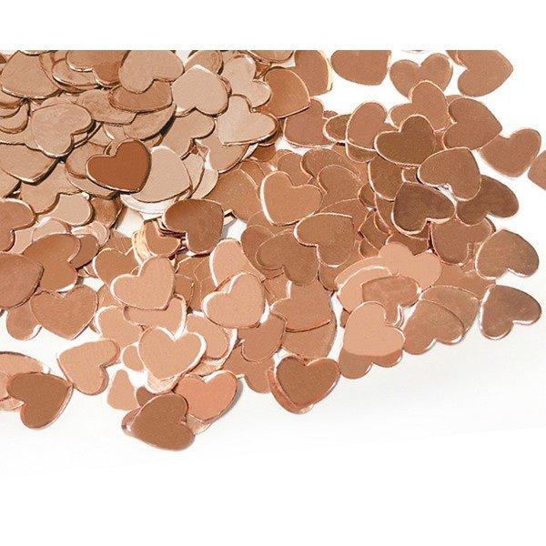 Konfetti szív alakú rose gold színű 12 g/csomag