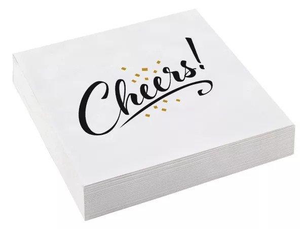 Szalvéta Cheers Golden Wishes 20 db-os 33x33 cm