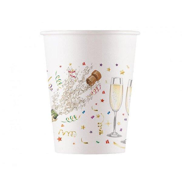 Papírpohár Sparkling Celebration, Csillogó ünneplés papír pohár 8 db-os
200 ml