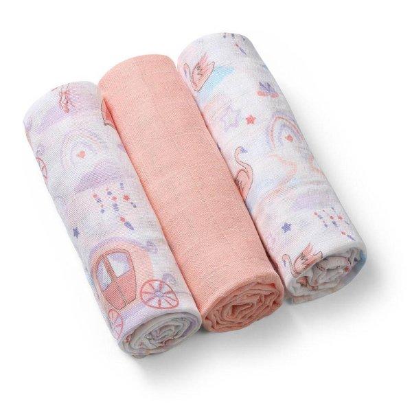 BabyOno textilpelenka színes 3db rózsaszín 348/11