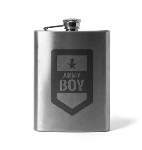 DRAGOWA gravírozott laposüveg Army boy 210 ml