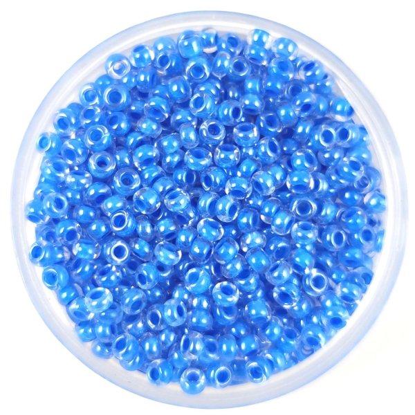 Preciosa cseh kásagyöngy - Blue Blend Lined Crystal - 10/0