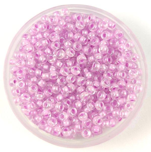 Preciosa cseh kásagyöngy - Pink Lined Crystal - 10/0