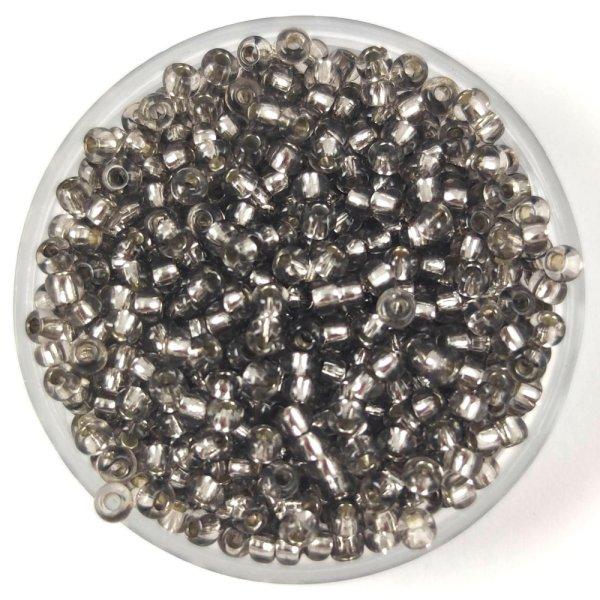 Preciosa cseh kásagyöngy - Silver Lined Black Diamond - 10/0