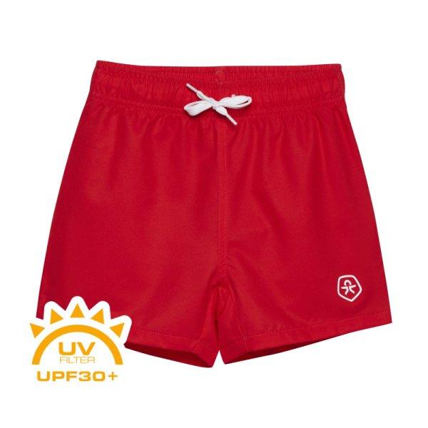 COLOR KIDS-Swim Shorts - Solid, goji berry Piros 152