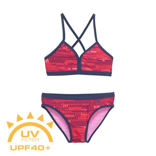 COLOR KIDS-Bikini - AOP, diva pink Rózsaszín 128