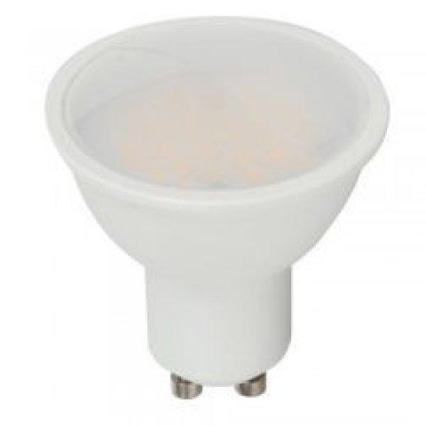 LED spot égő GU10 8W HidegFehér/6000K 800lumen tejüveg 3év garancia