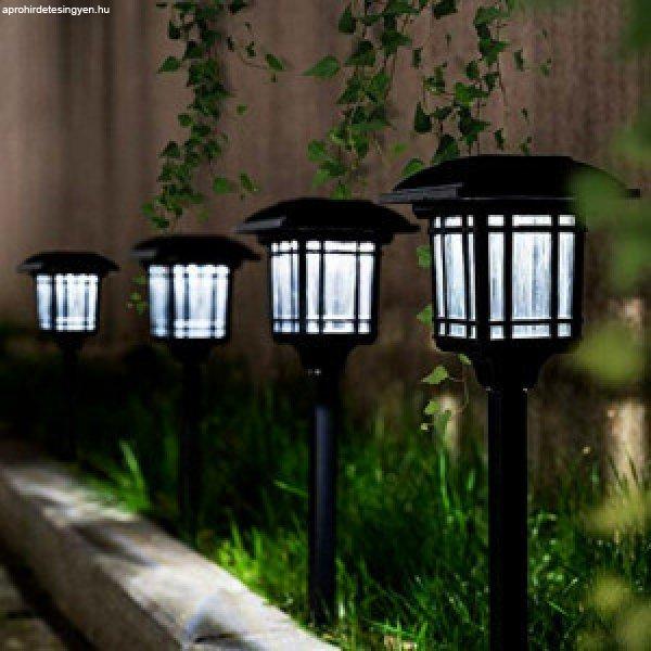 Napelemes LED leszúrható kerti lámpa, dekoráció lámpa, 4 db