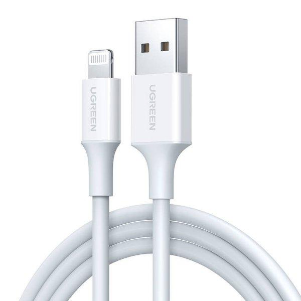 kábel Lightning to USB UGREEN 2.4A US155, 1.5m (white)