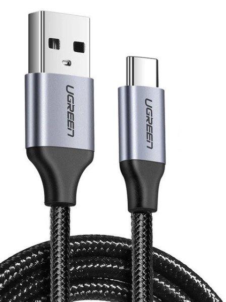 USB-USB-C QC3.0 UGREEN 1,5 m-es kábel alumínium csatlakozóval (fekete)