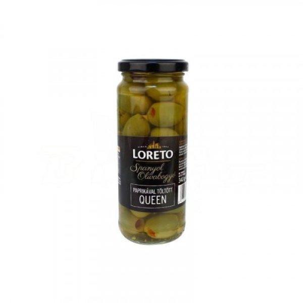 Loreto queen zöld olívabogyó paprikával töltve 340 g