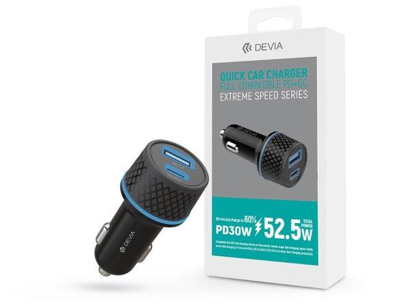 Devia szivargyújtó töltő adapter USB + Type-C bemenettel - 52,5W - Devia
ExtremeSpeed Series Quick Car Charger PD 30W + QC 3.0 - fekete