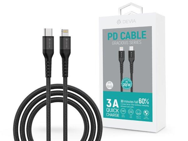 Devia USB Type-C - Lightning adat- és töltőkábel 1,5 m-es vezetékkel -
Devia Gracious Series PD Cable - 20W - fekete