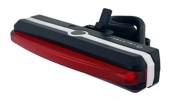Velotech Pro Bar USB tölthető kerékpár hátsó lámpa 120Lm