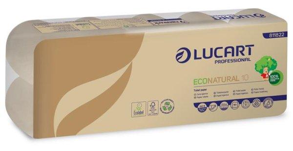 Toalettpapír, 2 rétegű, 10 tekercs, kistekercses, 19,8 m, LUCART,
"EcoNatural10"