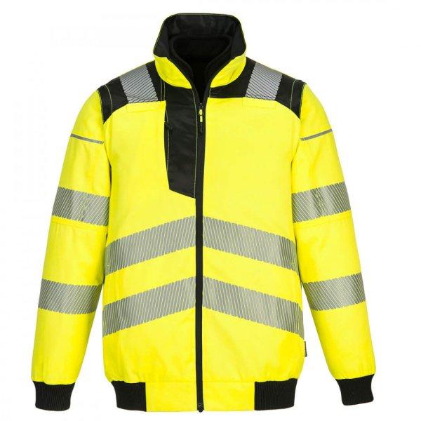 Portwest PW3 Hi-Vis 3-in-1 Pilota kabát (sárga/fekete L)