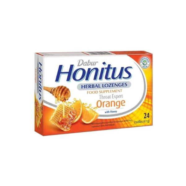 Dabur honitus orange narancs ízű gyógynövényes szopogató tabletta 24 db