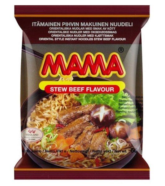 MAMA Instant Noodles Stew Beef pirított marha ízű instant leves 60g