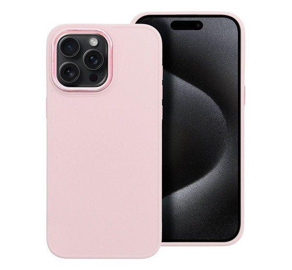 Frame iPhone 15 Pro Max közepesen ütésálló tok kameravédő kerettel,
rózsaszín