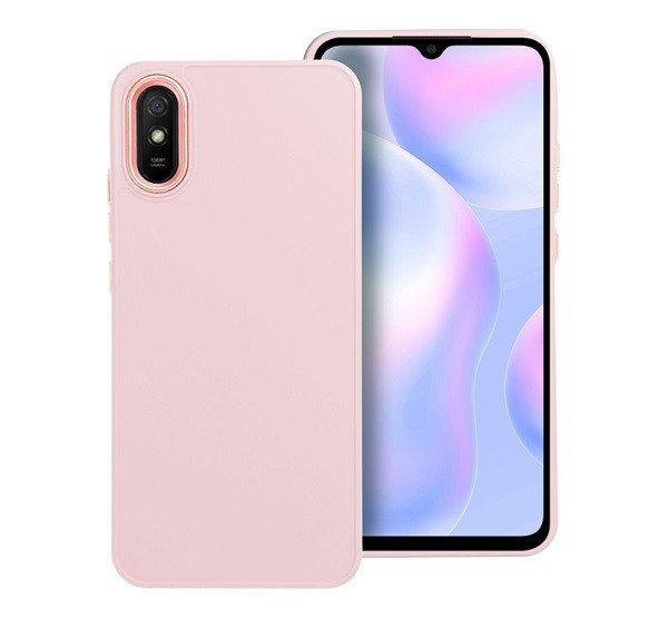 Frame Xiaomi Redmi 9AT/Redmi 9A közepesen ütésálló tok kameravédő
kerettel, rózsaszín