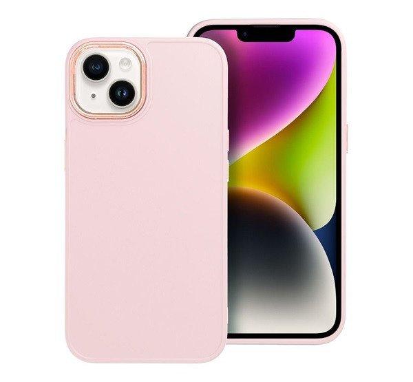Frame Apple iPhone 14 közepesen ütésálló tok kameravédő kerettel,
rózsaszín