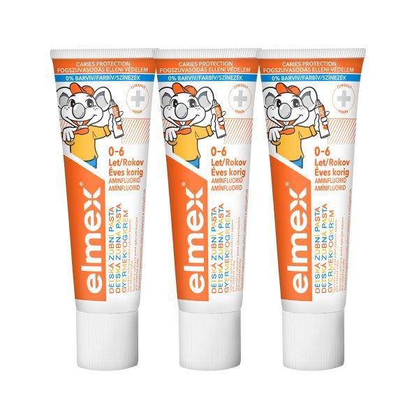 Elmex Gyermek fogkrém Kids Trio 3 x 50 ml