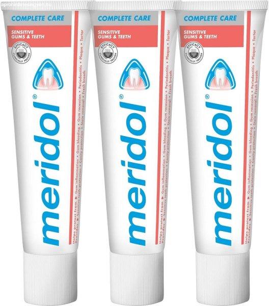 Meridol Fogkrém érzékeny fogakra Complete Care Sensitive Gums &
Teeth tripack 3 x 75 ml