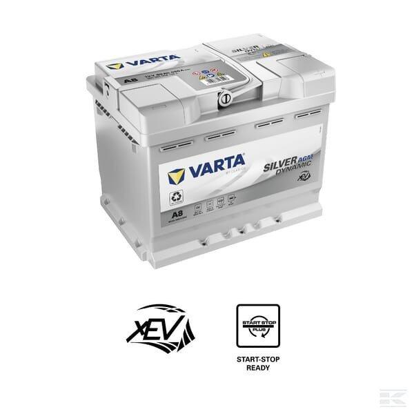 VARTA Akkumulátor 12 V 60 Ah 680 A AGM Silver Dynamic