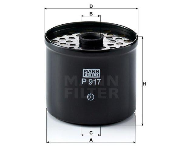 MANN FILTER Üzemanyagszűrő 565P917X - Hyster