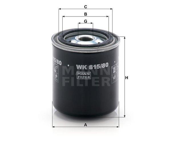 MANN FILTER Üzemanyagszűrő 565WK815.80 - Hitachi