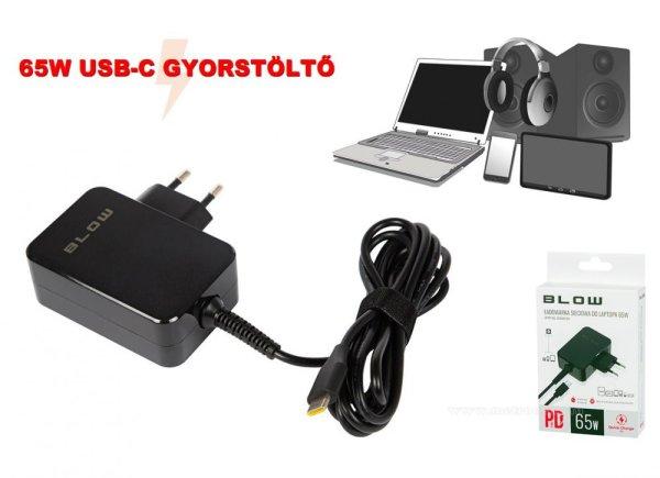 Univerzális hálózati laptop töltő USB-C telefon gyorstöltő 65W M6016