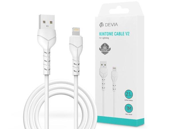 Devia USB - Lightning adat- és töltőkábel 1 m-es vezetékkel - Devia Kintone
Cable V2 Series for Lightning - 5V/2.1A - fehér