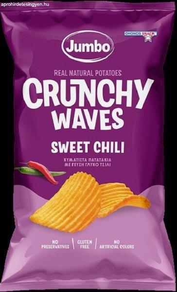 Jumbo Crunchy Hullámos Chips Édes Chili 90G