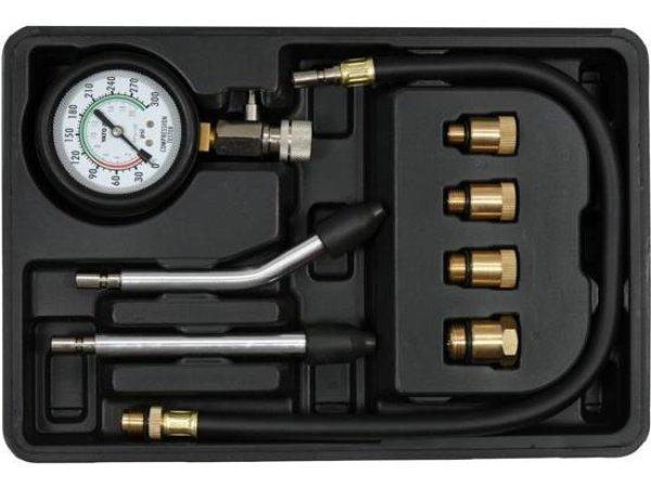 YATO Kompressziós nyomásmérő készlet benzinmotorokhoz, 20 bar, 8 db