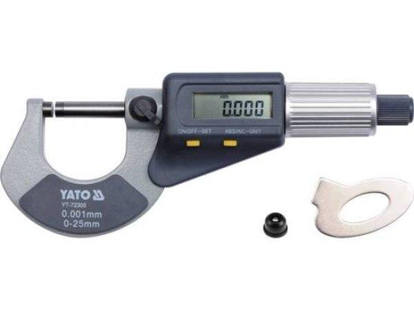 YATO 72305 Mikrométer digitális kijelzővel 0-25mm YT-72305