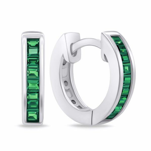 Brilio Silver Stílusos ezüst gyűrűk zöld
cirkónium kövekkel EA664WG
