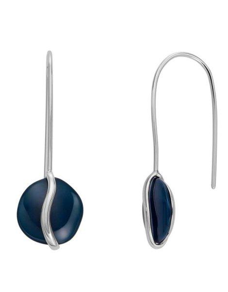 Skagen Divatos acél fülbevaló kék üveggel Sea Glass
SKJ1812040
