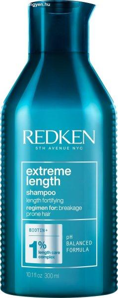 Redken Extreme Length (Shampoo with Biotin) sampon a hosszú és
sérült haj erősítésére 300 ml - new packaging