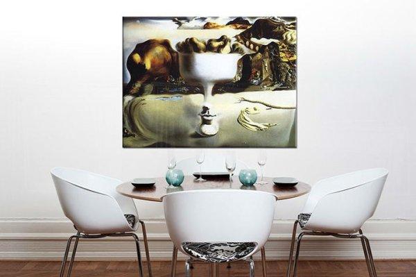 A kép a vásznon APPARITION ON FACE AND FRUIT DISH ON A BEACH - Salvador Dalí
RE 30x50 cm