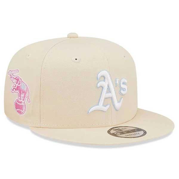 sapka New Era 9FIFTY MLB Pastel Patch Oakland Athletics Cream Beige snapback cap