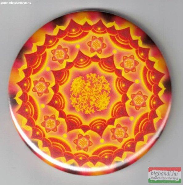Szerelem mandala – fém hűtőmágnes (Ø 6cm) kör forma
