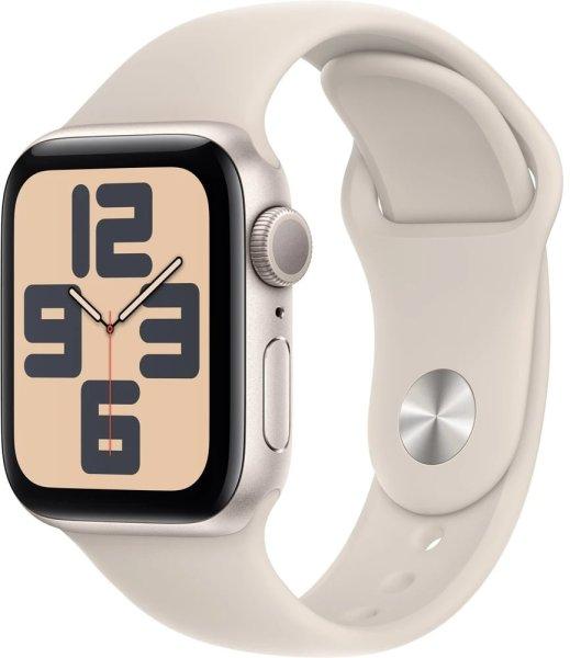 Apple Apple Watch SE (2023) GPS 40 mm sport szilikon szíj, csillag
fehér S/M