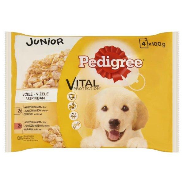 Pedigree Alutasakos 100g 4-Pack Junior Csirke & rizs, Marha & rizs Multipack