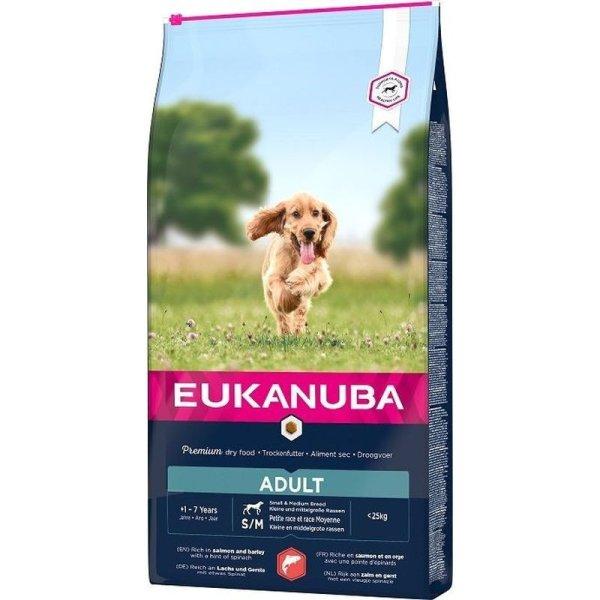 Eukanuba Adult Small & Medium Salmon & Barley kutyatáp 12kg