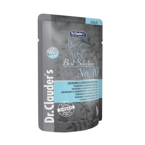 Dr.Clauders Cat Best Selection No10 Alutasak Hering & garnéla chia maggal 85g