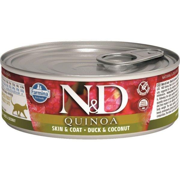 N&D Quinoa Cat konzerv kacsa & kókusz 80g