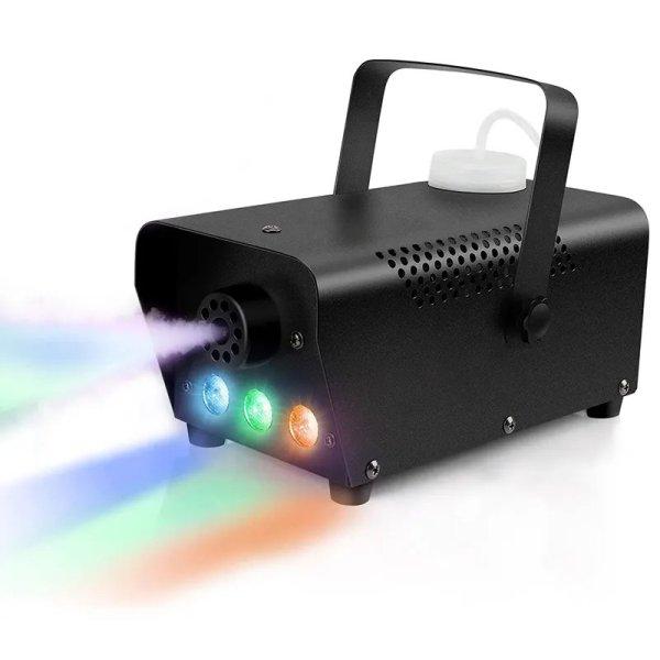 Ködkészítő gép, füstgép RGB LED fényekkel, távirányítóval, 600 W
teljesítménnyel, fekete
